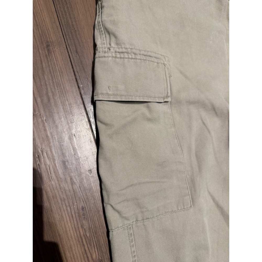 Nautica Explorer Mens Loose Fit Cargo Pants Tan Khaki Cotton Canvas 34x30 - Picture 9 of 11